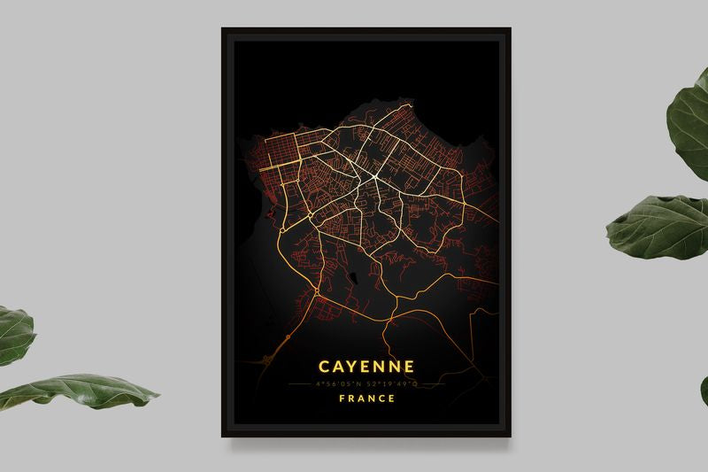Cayenne - Carte Vintage