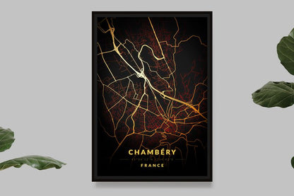 Chambery - Vintage Map