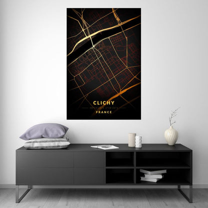 Clichy - Vintage Map