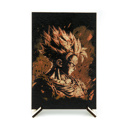 Son Goku - Dragon Ball Z - Wood Engraving