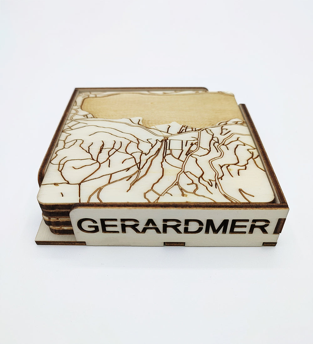 Set of 4 coasters from the town of Gérardmer in the Vosges
