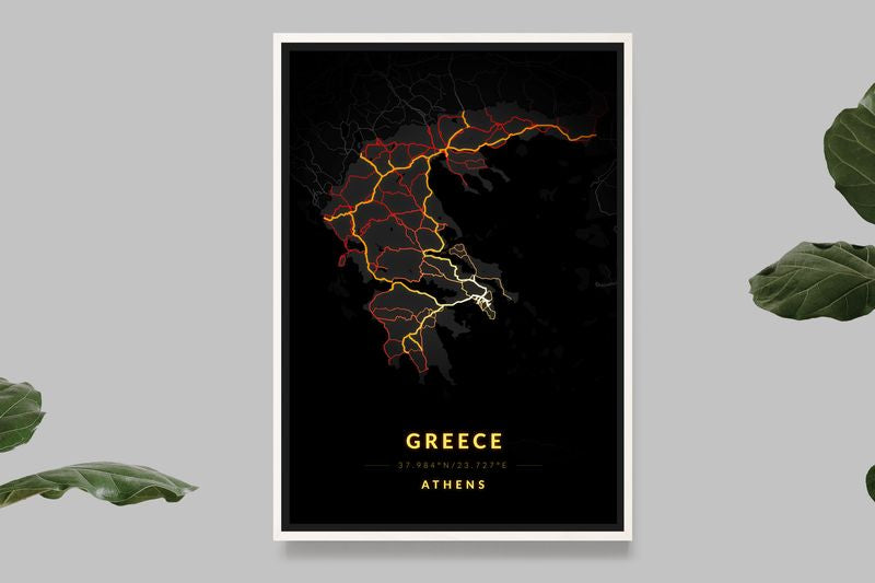 Greece - Vintage Map