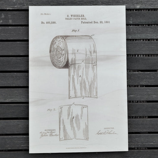 Toilet paper holder - Old wooden patent