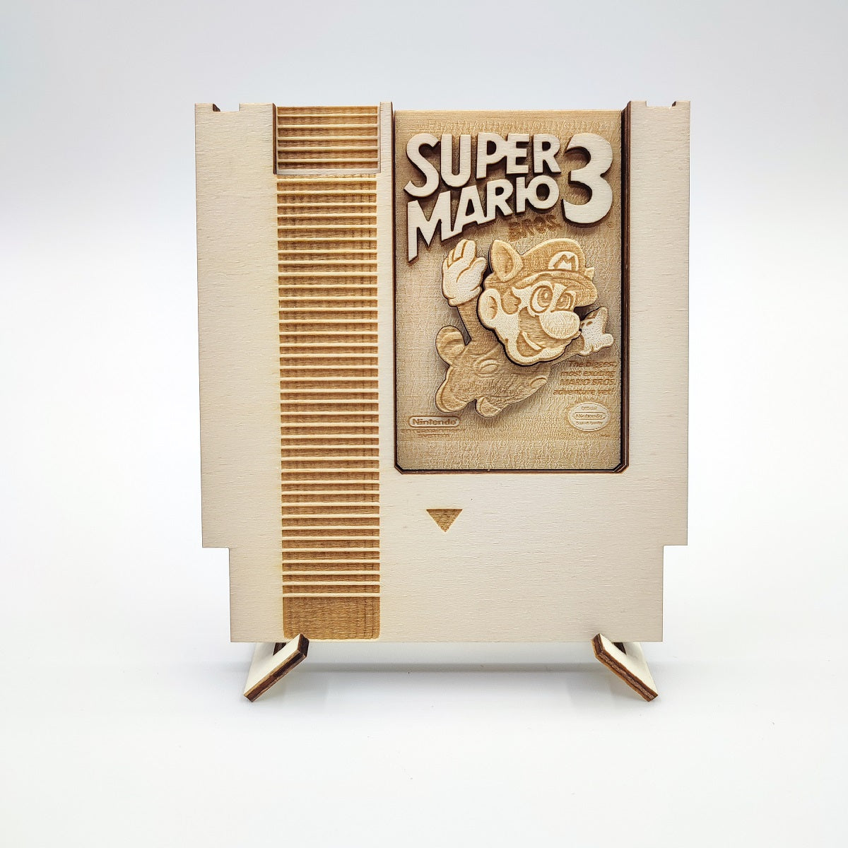 Super Mario Bros 3 - Wooden Nes Cartridge