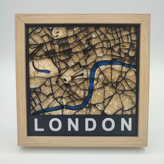 Londres - Carte en bois