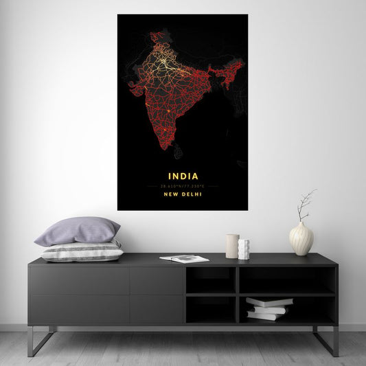 India - Vintage Map