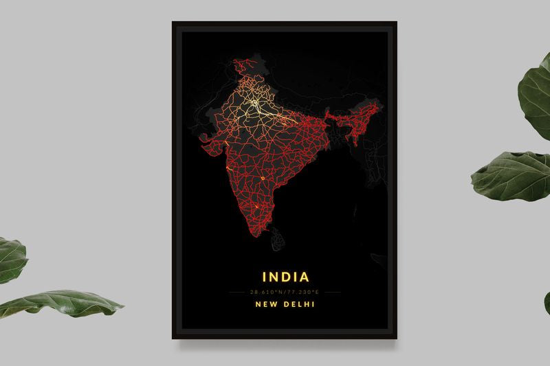 India - Vintage Map