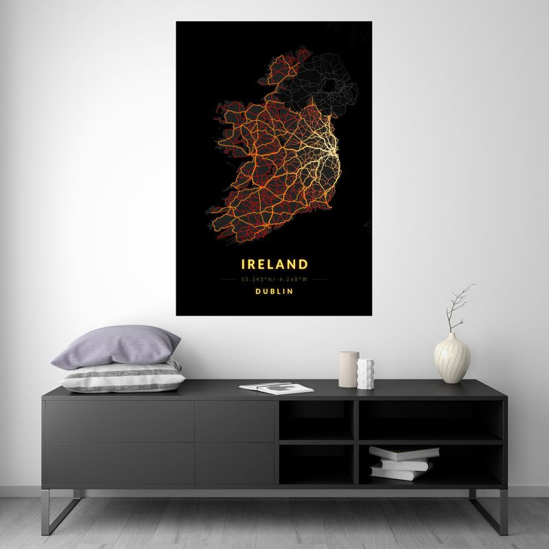 Irlande - Carte Vintage