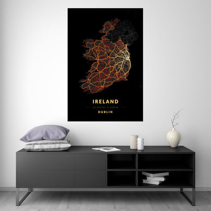 Irlande - Carte Vintage