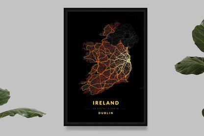 Irlande - Carte Vintage