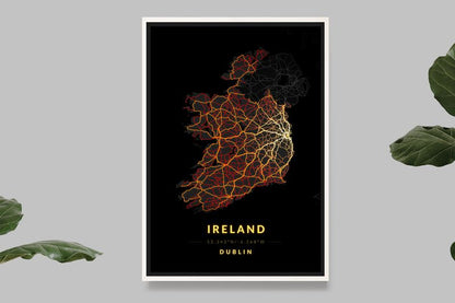 Irlande - Carte Vintage