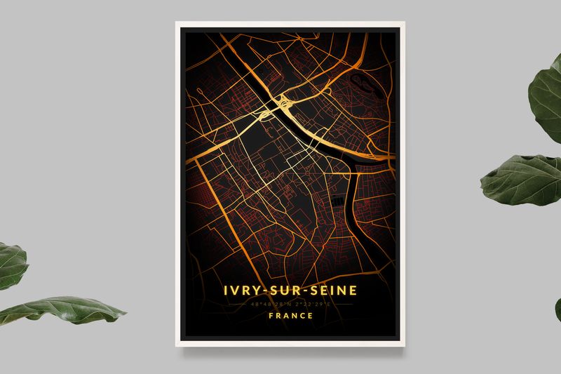 Ivry-sur-Seine - Vintage Map