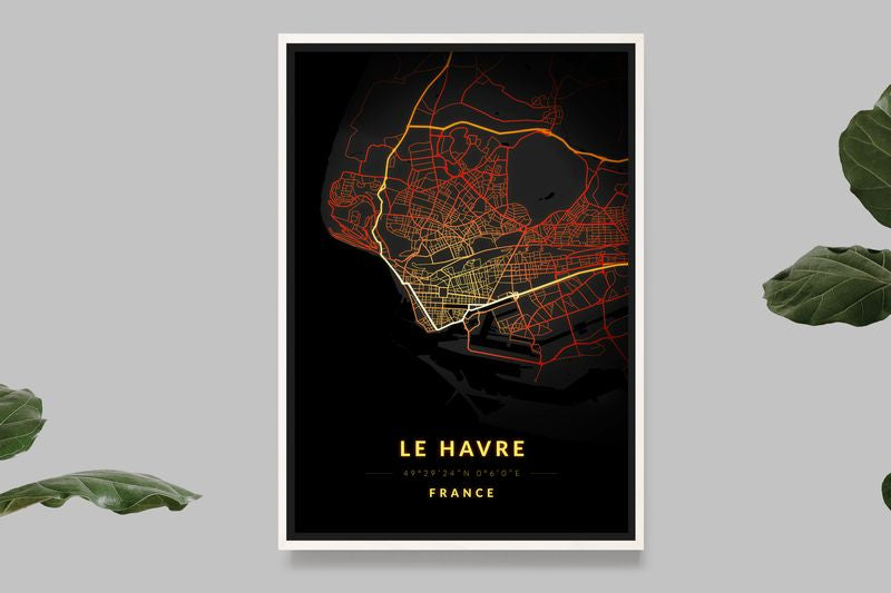 Le Havre - Vintage Map