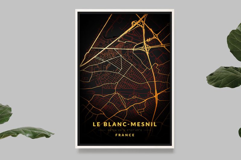 Le Blanc-Mesnil - Vintage Map
