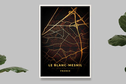 Le Blanc-Mesnil - Vintage Map