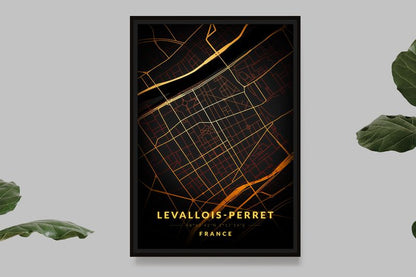 Levallois-Perret - Carte Vintage