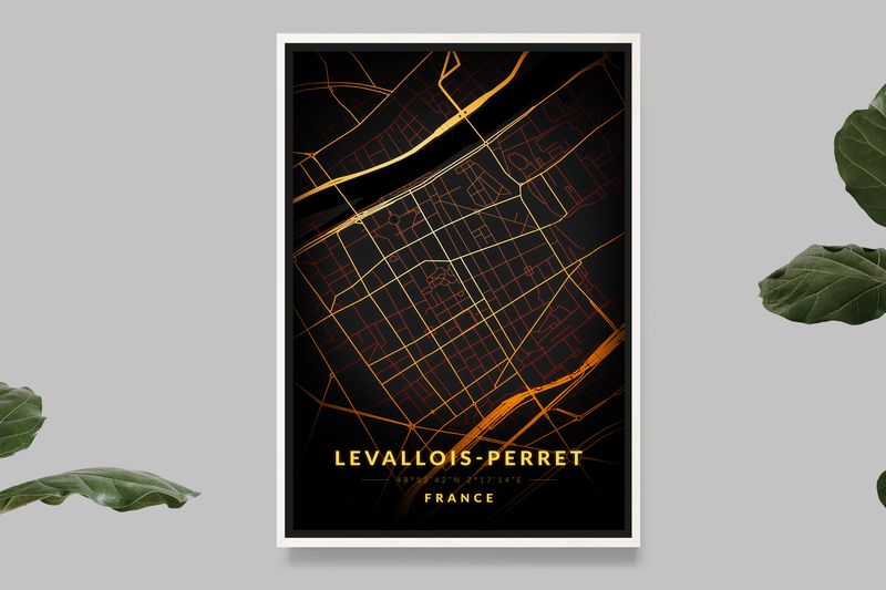 Levallois-Perret - Vintage Map