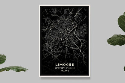 Limoges - Carte Noir et Blanc