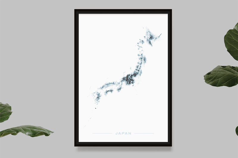 Japon - Carte effet Relief 3D