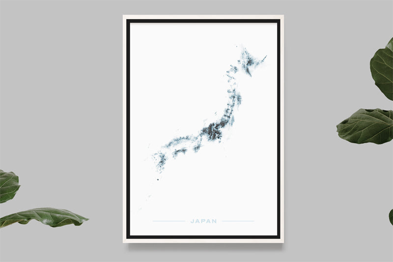 Japon - Carte effet Relief 3D