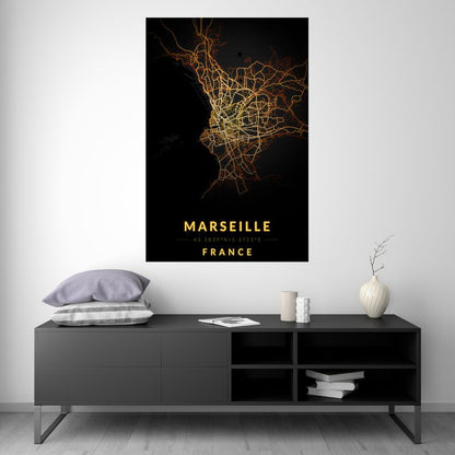 Marseilles - Vintage Map