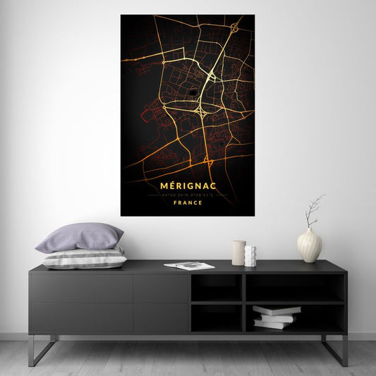 Merignac - Vintage Map