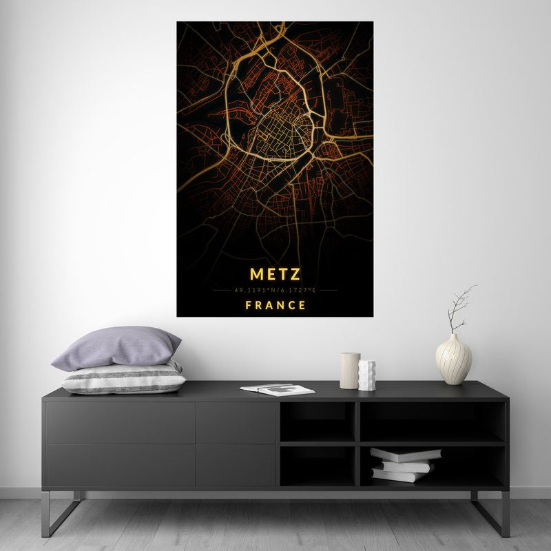 Metz - Vintage Map