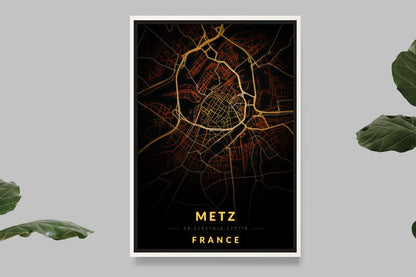 Metz - Vintage Map