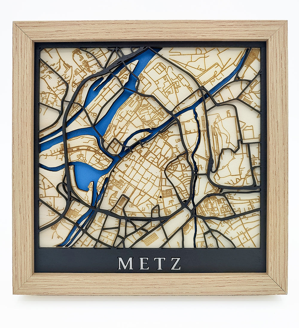 Metz - Carte en bois