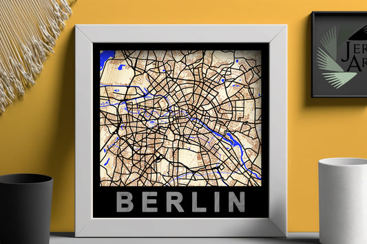 Berlin - Wooden Map