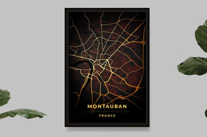 Montauban - Vintage Map