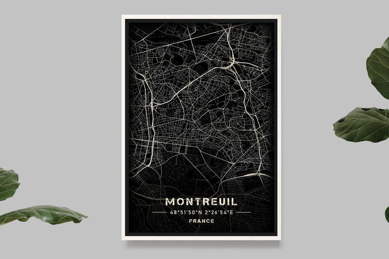 Montreuil - Carte Noir et Blanc