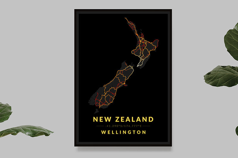 New Zealand - Vintage Map