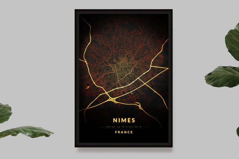 Nîmes - Carte Vintage