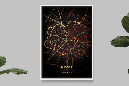 Niort - Vintage Map