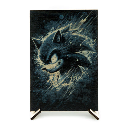 Sonic the Hedgehog - Sega - Wood Engraving