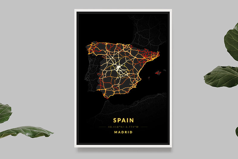 Spain - Vintage Map