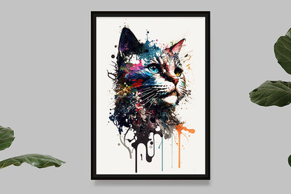 Cat I - Splash Paint - Artwork