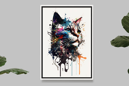 Cat I - Splash Paint - Artwork