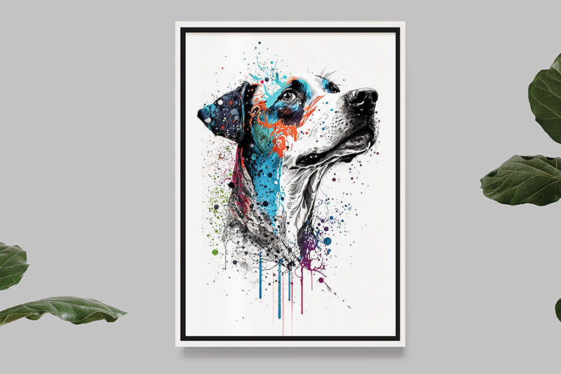 Dog IV - Splash Paint - Artwork