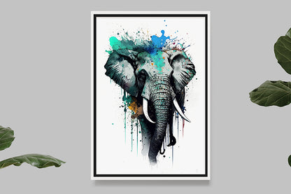 Elephant I - Splash Paint