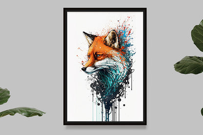 Fox - Splash Paint - Artwork