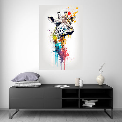 Giraffe - Splash Paint - Artwork