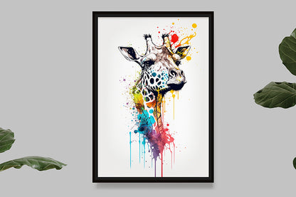 Giraffe - Splash Paint - Artwork