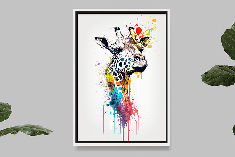 Giraffe - Splash Paint - Artwork