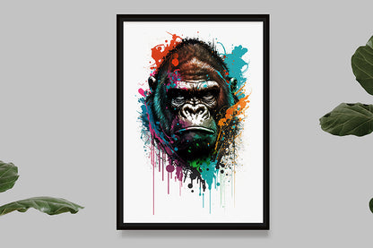 Gorilla - Splash Paint - Artwork