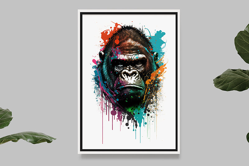 Gorilla - Splash Paint - Artwork