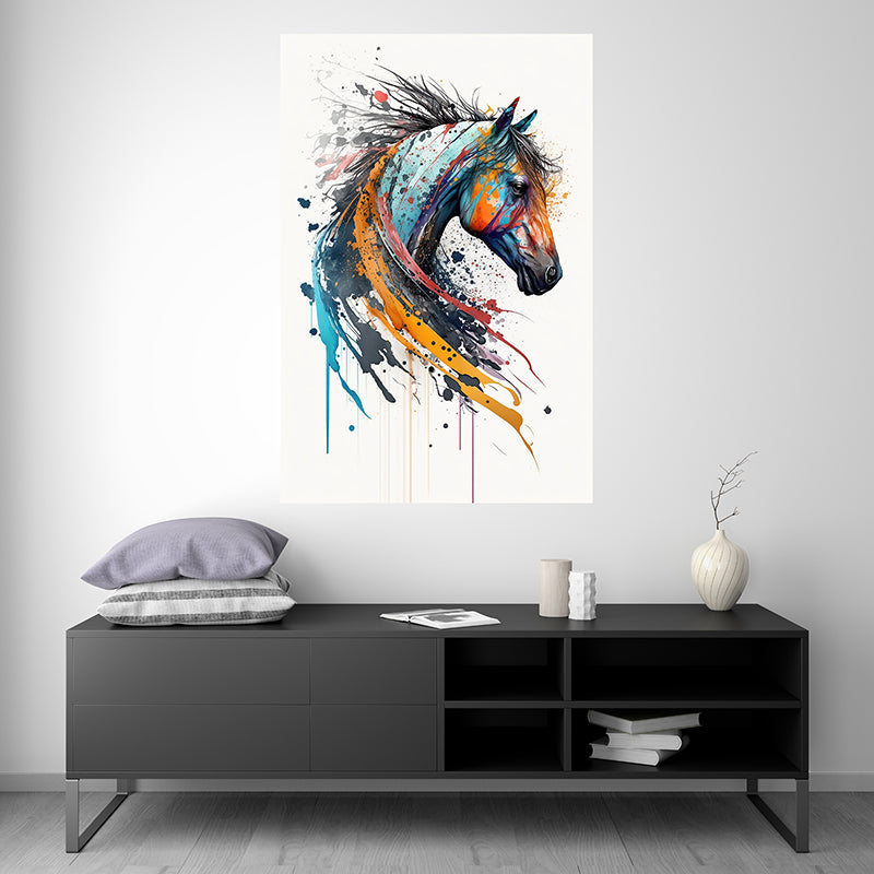 Horse I - Splash Paint - Artwork
