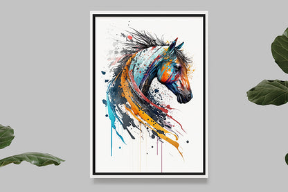 Horse I - Splash Paint - Artwork