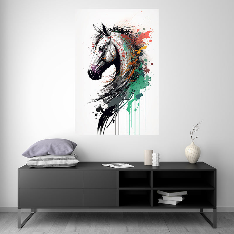 Horse II - Splash Paint - Artwork